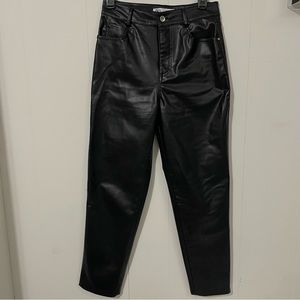 Zara Black Leather Pants